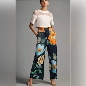 Maeve by Anthropologie silk floral pants